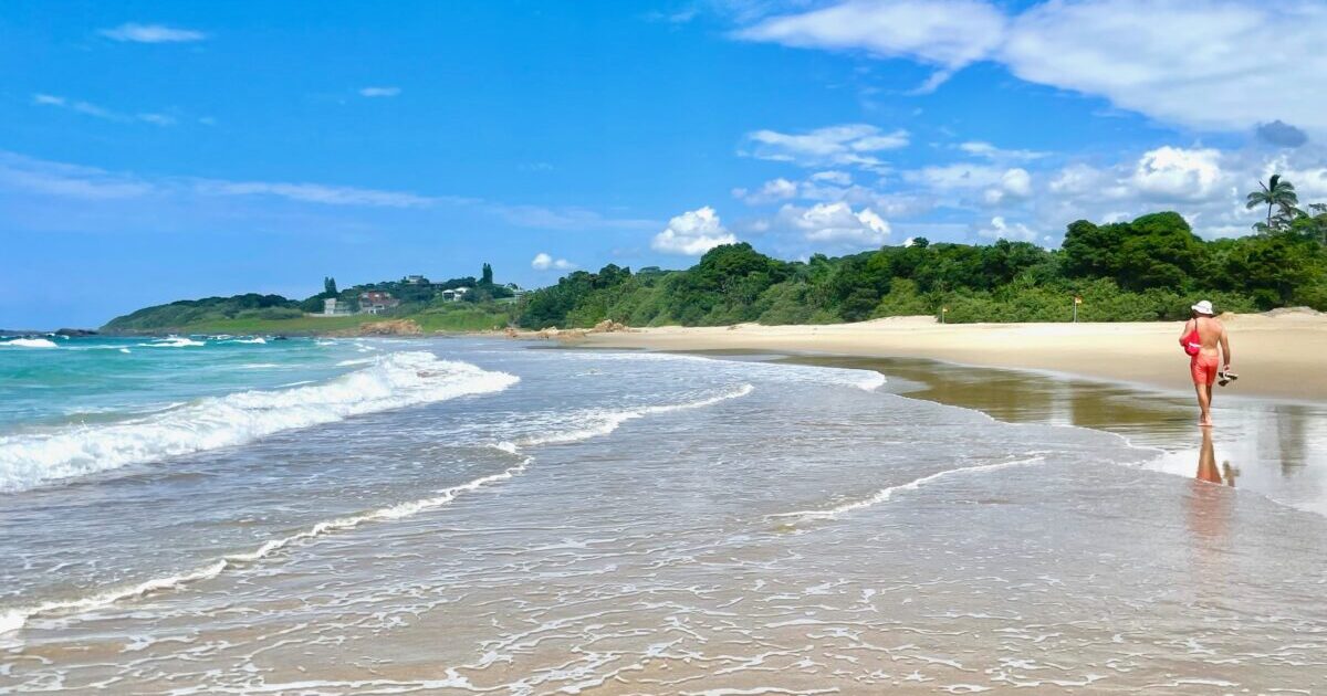 The KwaZulu-Natal South Coast is a beautiful place to visit and has pristeen beaches with warm water as this image shows.